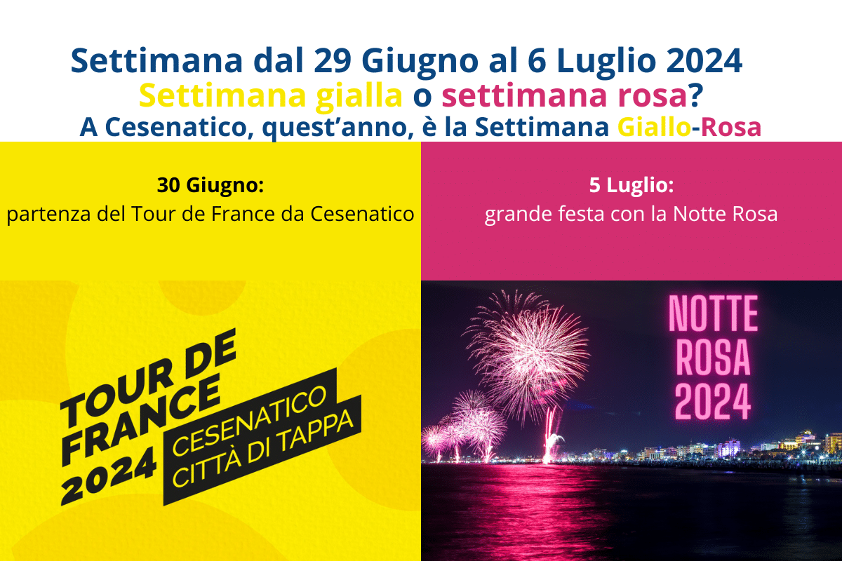 From 29 June to 6 July Cesenatico celebrates Yellow-Pink Week! 